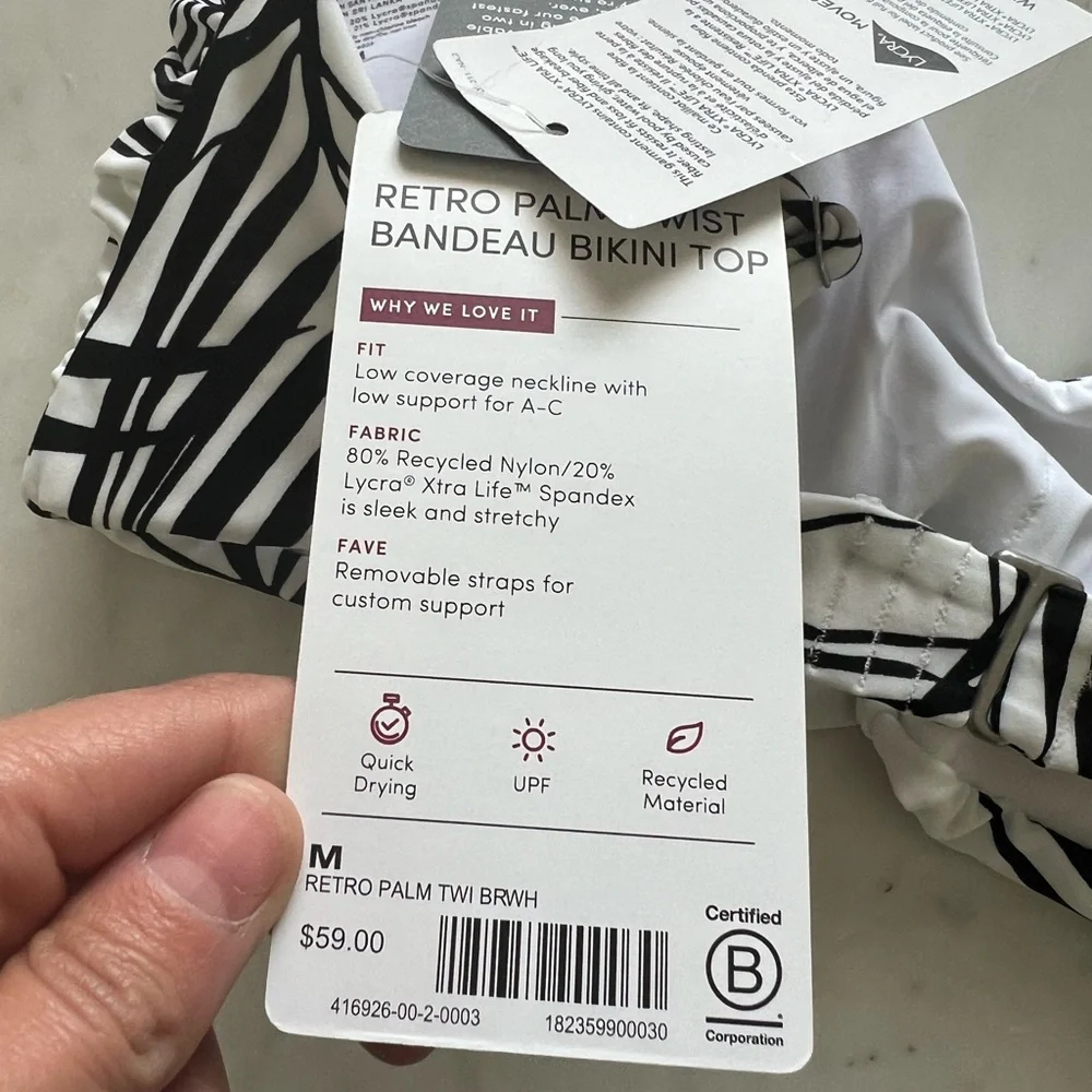 Athleta Retro Twist Bandeau Bikini Top - Picture 5 of 5